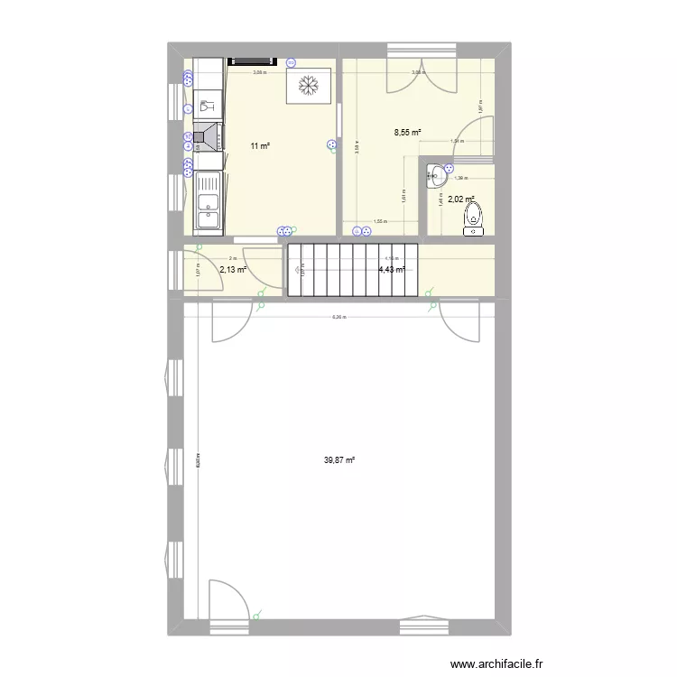 Cagnoncles2. Plan de 6 Pièces et 68 m² Cagnoncles2. Plan de 6 Pièces et 68 m²