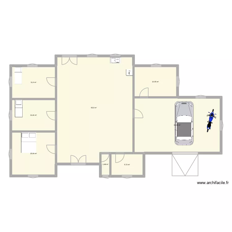 maison. Plan de 8  et 161 m²