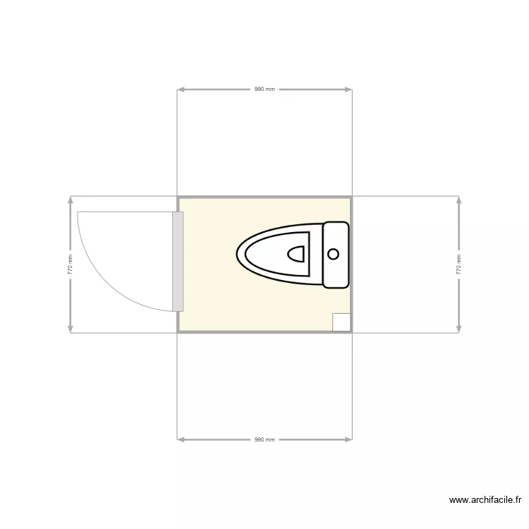 WATER CLOSET. Plan de 