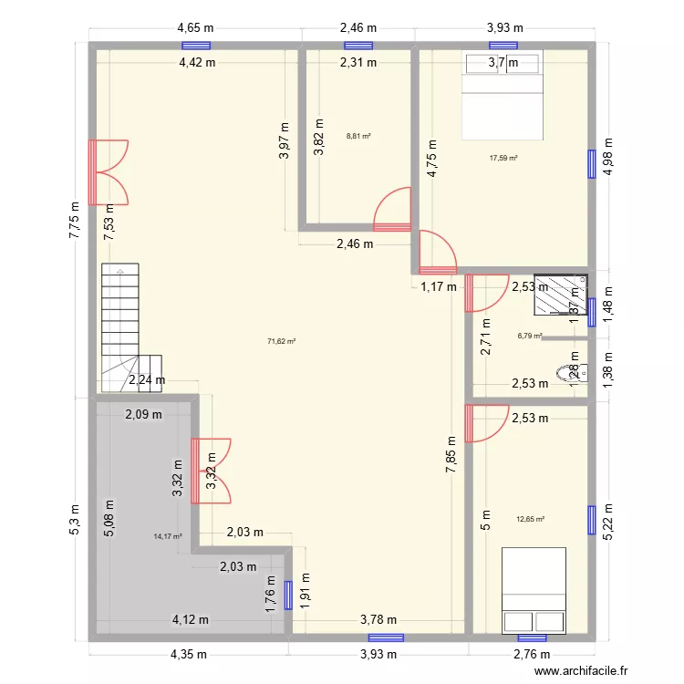 test comores V2. Plan de 6 pièces et 132 m² test comores V2. Plan de 6 pièces et 132 m²