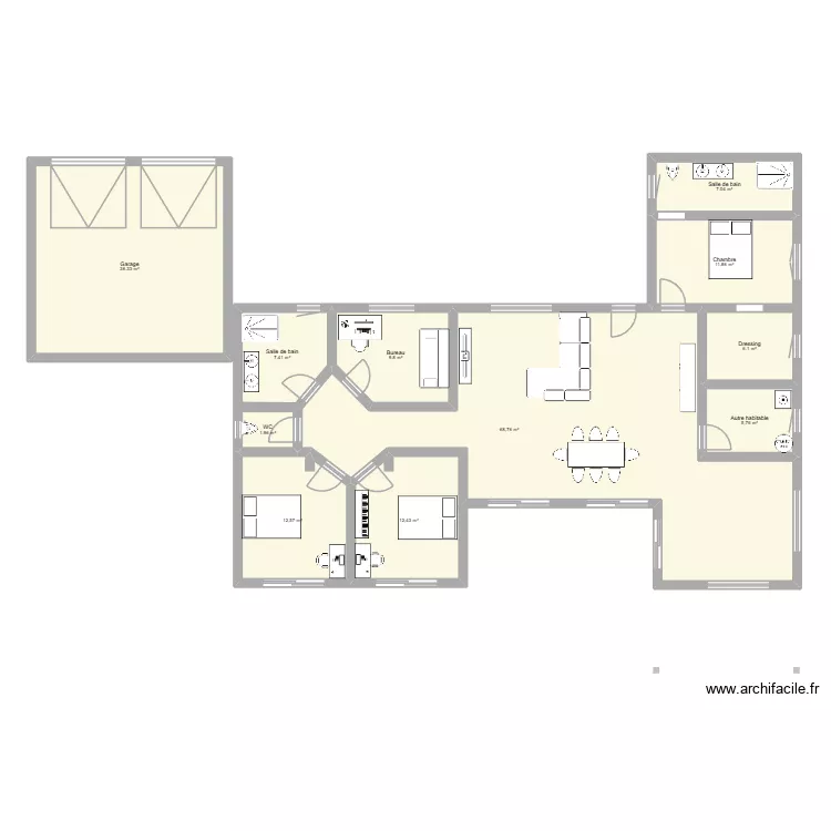 nouveau lalbenque. Plan de 11  et 181 m²