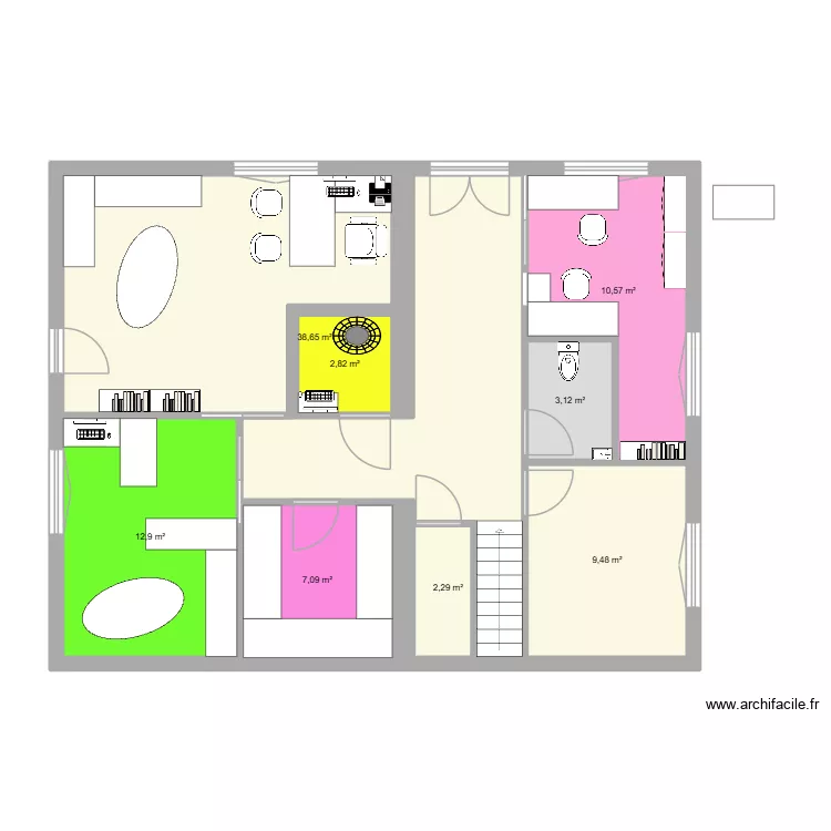 Cabinet libos 3. Plan de 8  et 87 m²