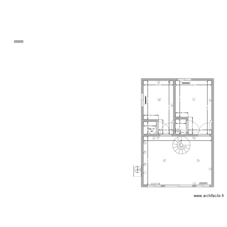 Chalet 2. Plan de 5 pièces et 33 m2