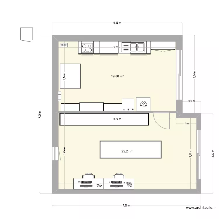 Plan Atelier Hautefage Placo. Plan de 3 et 66 m² Plan Atelier Hautefage Placo. Plan de 3 et 66 m²