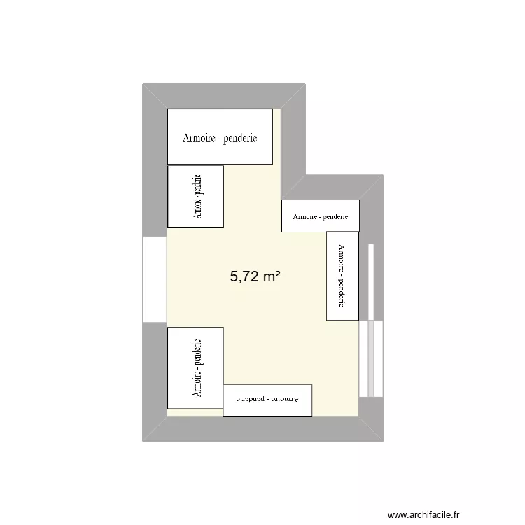 Dressing etage. Plan de Dressing etage. Plan de