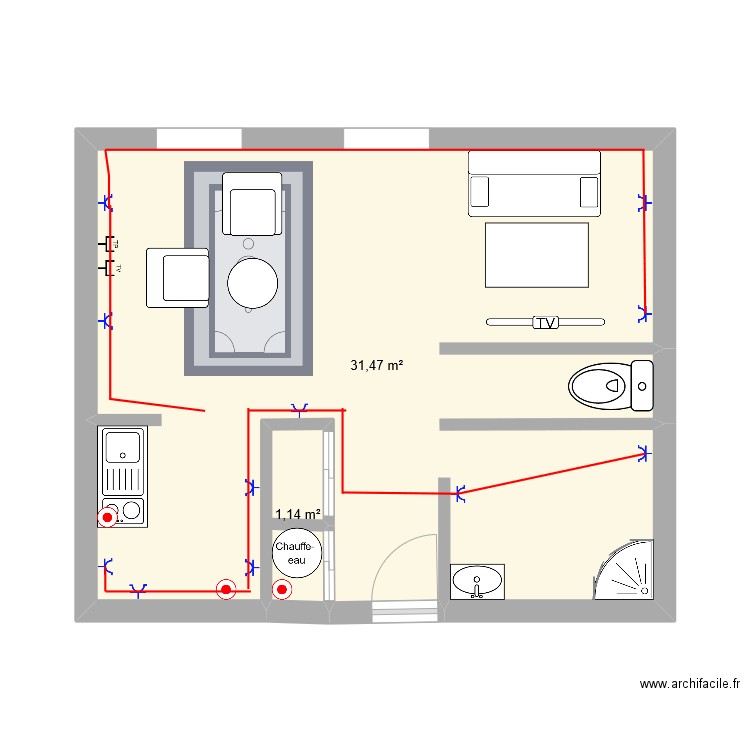 plavon. Plan de 0 pièce et 0 m2