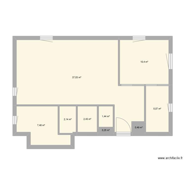 Etoile - APT 01. Plan de 9 pièces et 67 m2