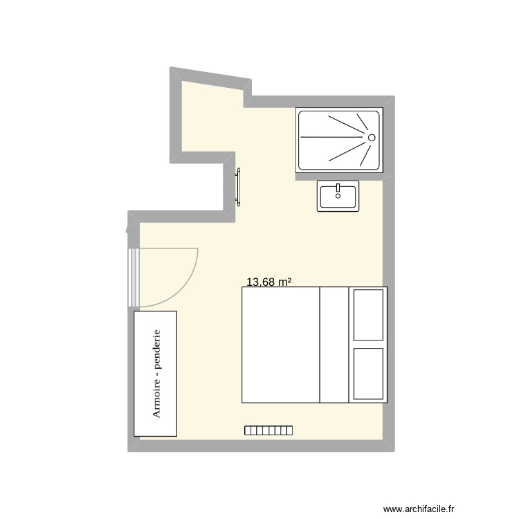 chambre. Plan de 0 pièce et 0 m2