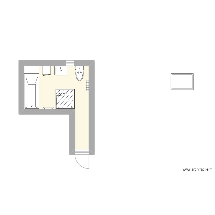 SDB garenne. Plan de 0 pièce et 0 m2