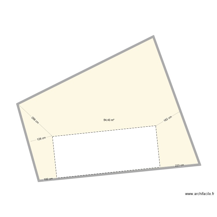 contenair bas 1. Plan de 1 pièce et 54 m2