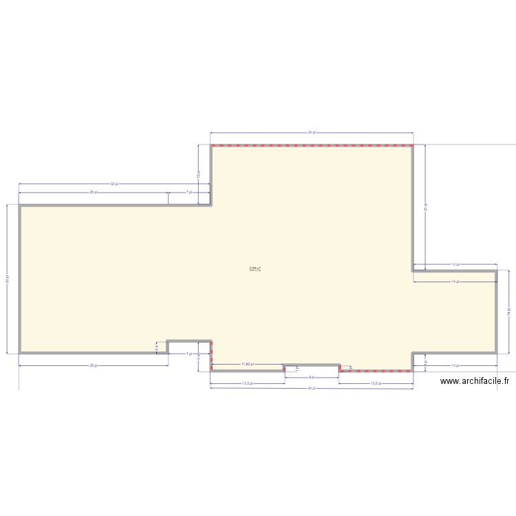 PRojet Sainte-Christine 2025-03-03. Plan de 1 pièce et 204 m2