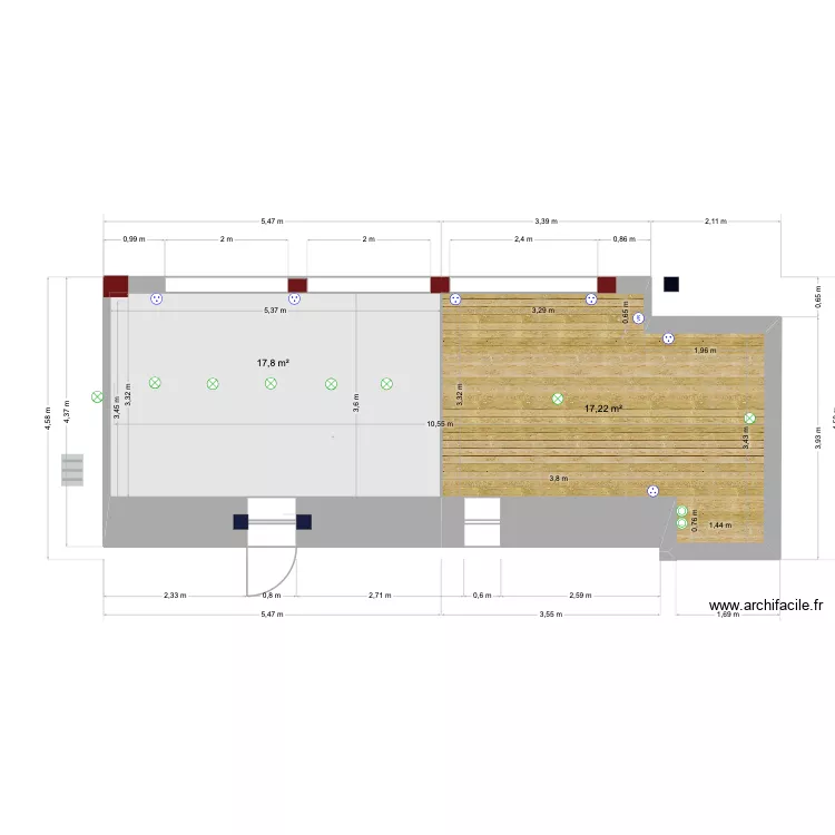 Gardettes ATELIER 4 baies. Plan de 2 Pièces et 35 m² Gardettes ATELIER 4 baies. Plan de 2 Pièces et 35 m²