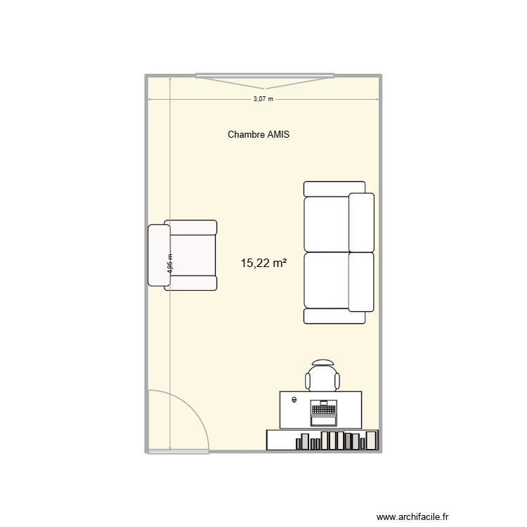 NISSA - Chambre AMIS. Plan de 0 pièce et 0 m2