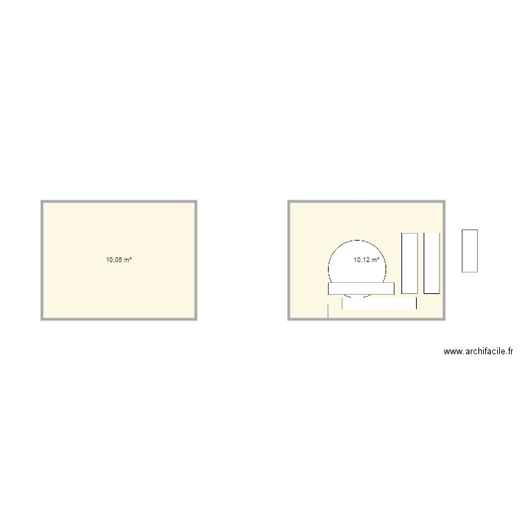 implatation meuble SDB V1. Plan de 0 pièce et 0 m2