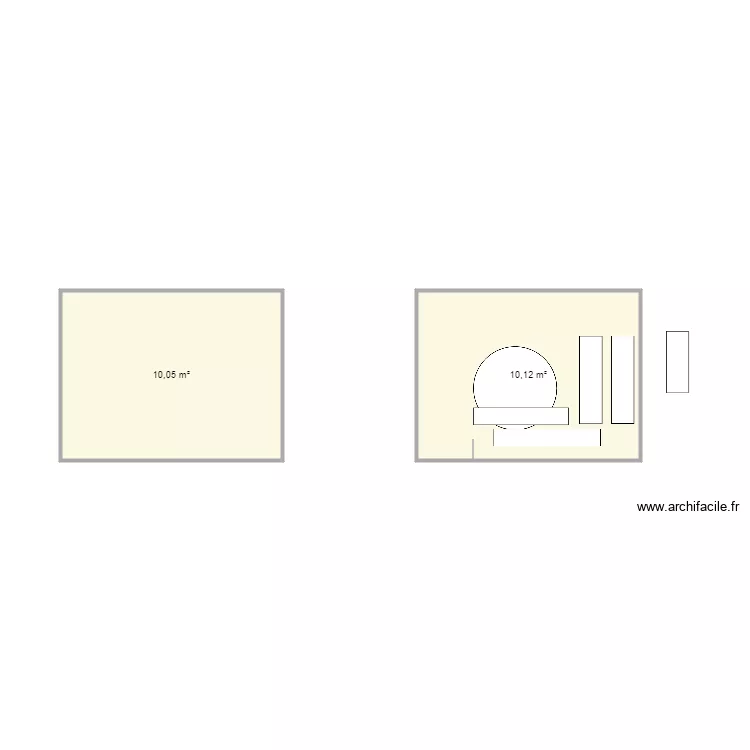 implatation meuble SDB V1. Plan de 