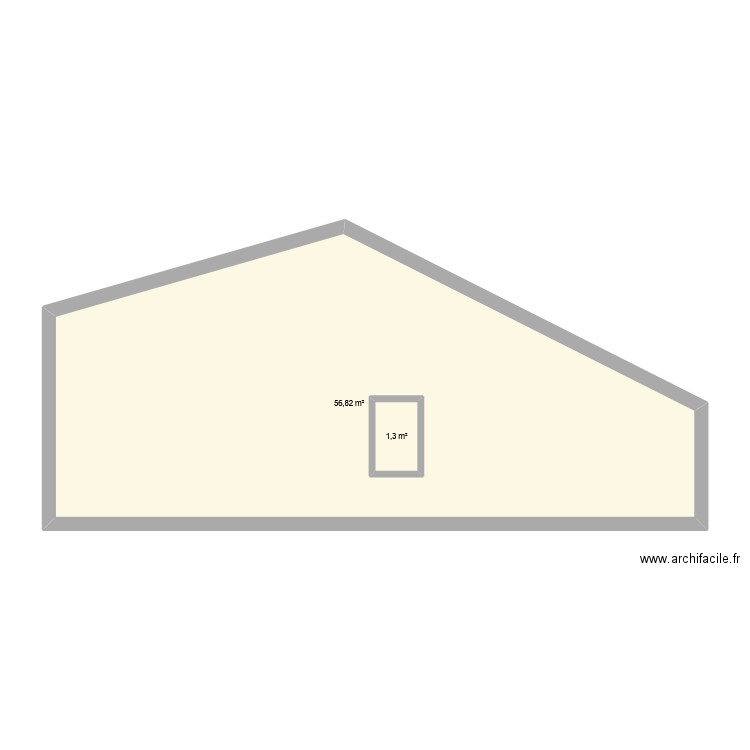 coupe Macau. Plan de 2 pièces et 60 m2