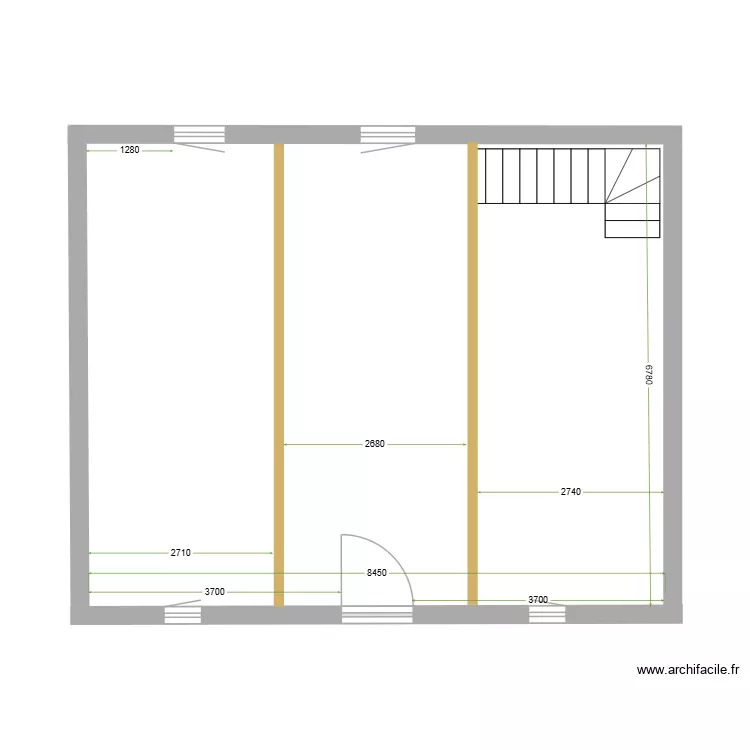 Fruiterie RDC. Plan de 