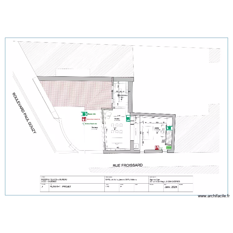 Cit&eacute; de la glace SECU. Plan de 