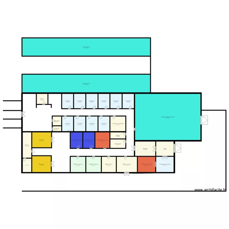 clinique. Plan de 35 et 1812 m² clinique. Plan de 35 et 1812 m²