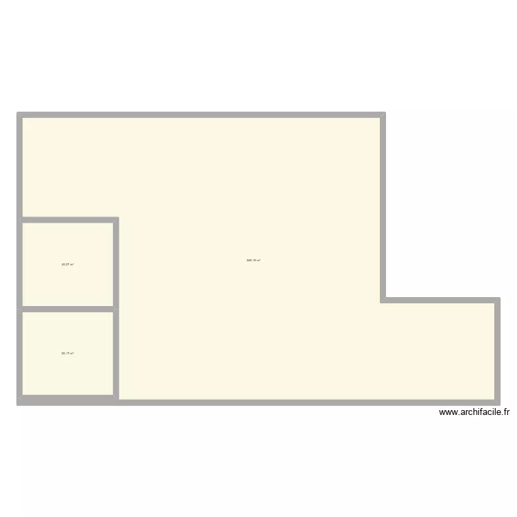 analyse plan. Plan de 3  et 290 m²