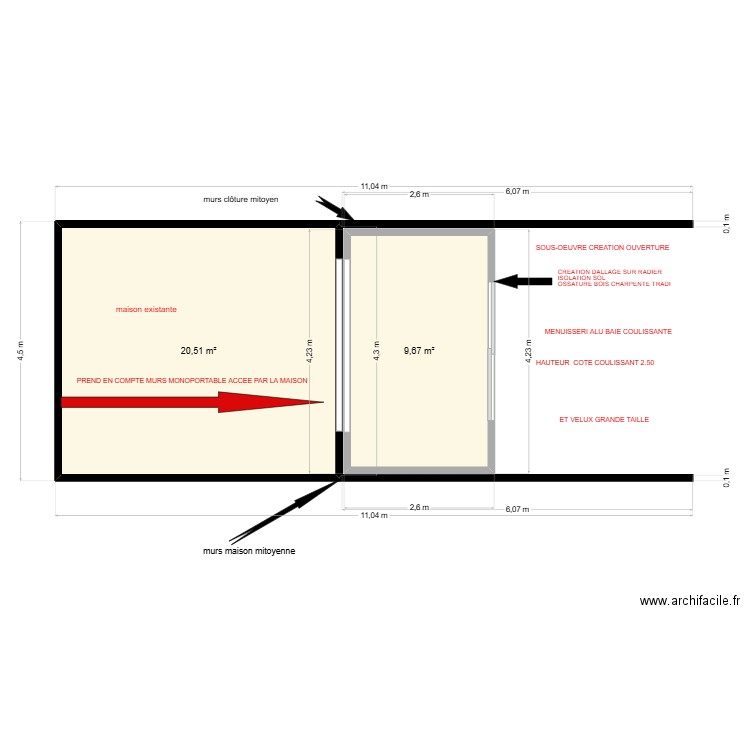 AVIGNON. Plan de 2 pièces et 30 m2