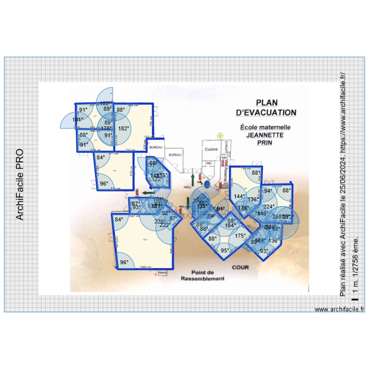 ecole san en ghoelle 6. Plan de 13 pièces et 777 m2
