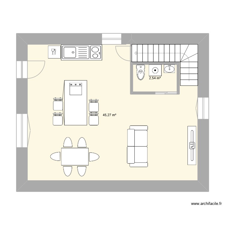 Niveau 1. Plan de 0 pièce et 0 m2