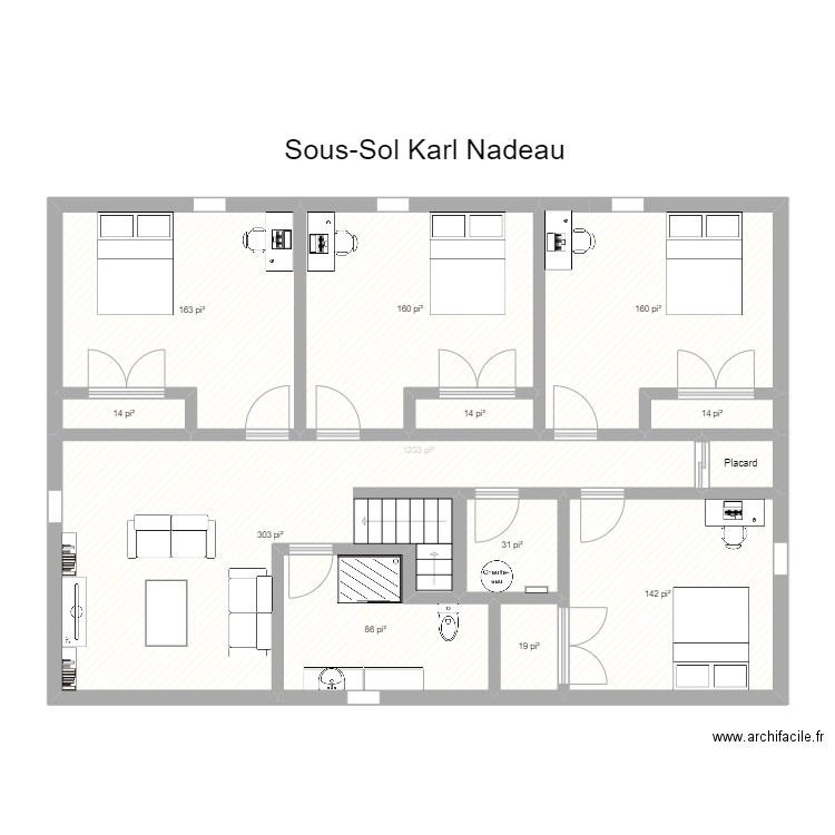 sous-sol Karl Nadeau. Plan de 0 pièce et 0 m2