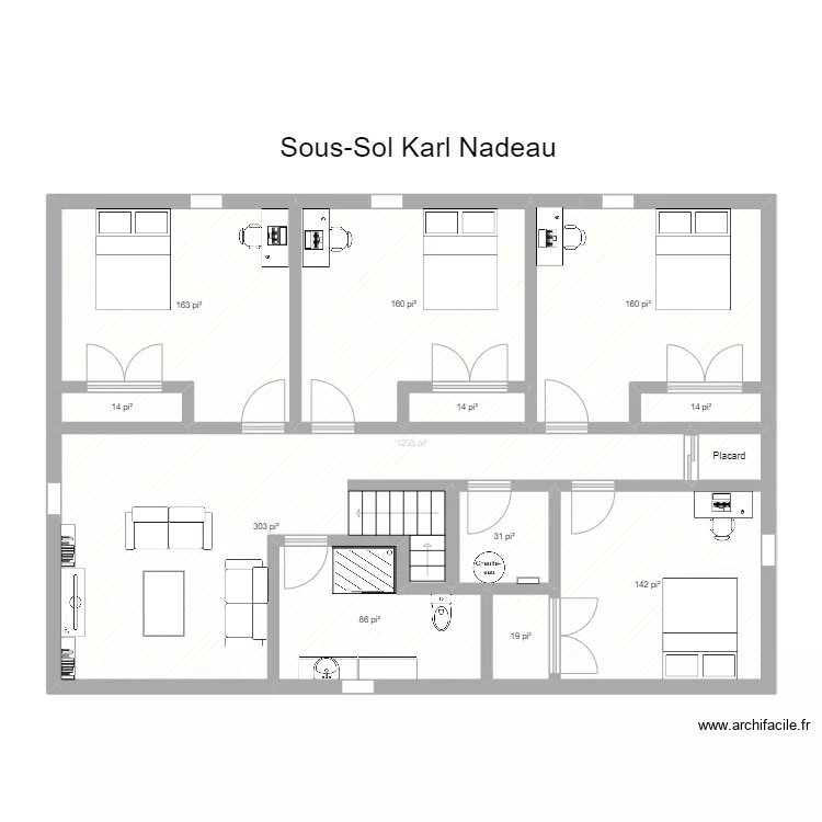 sous-sol Karl Nadeau. Plan de 