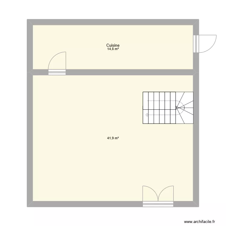 lol. Plan de 2  et 57 m²