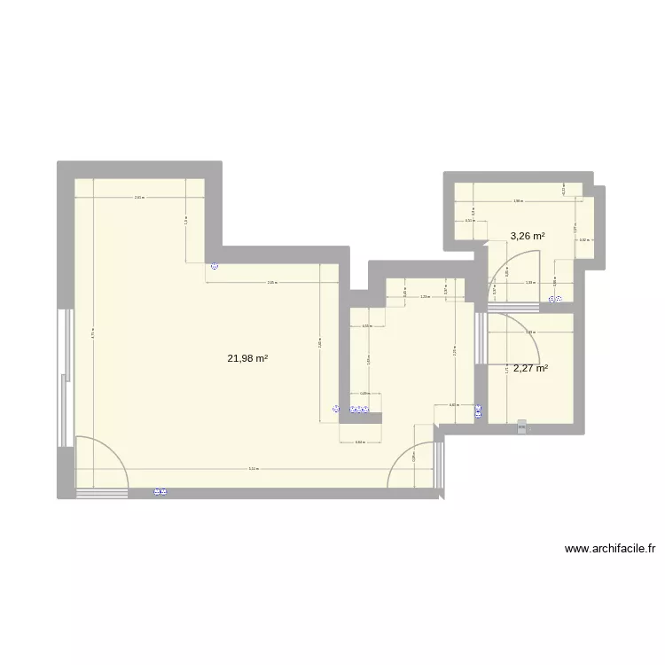 BLANC 5. Plan de 3 et 28 m² BLANC 5. Plan de 3 et 28 m²