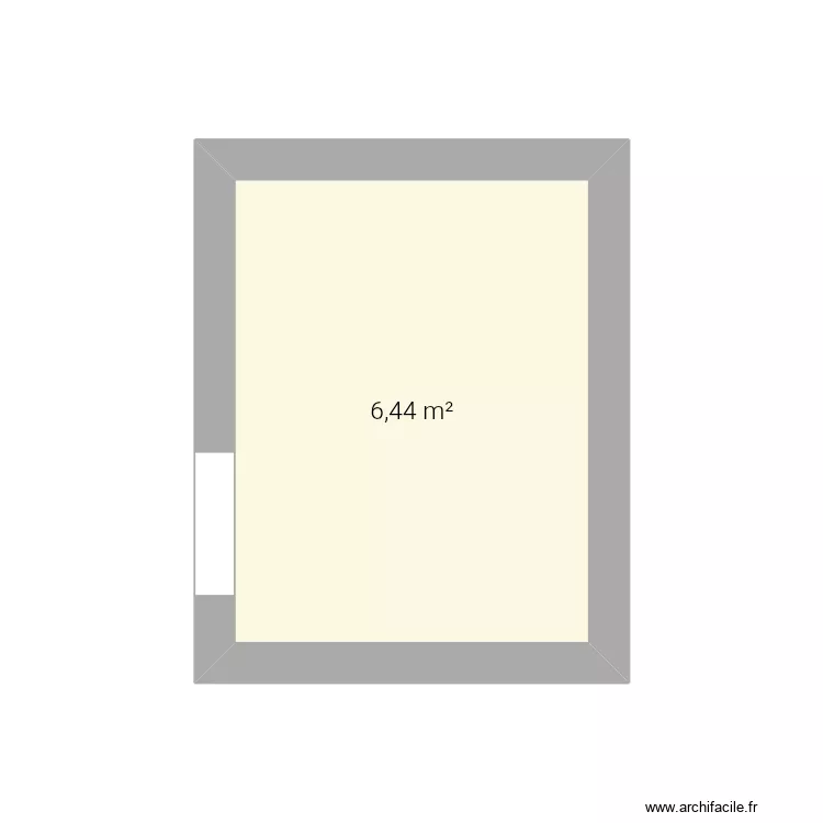 Chambre peinture. Plan de 1  et 6 m²