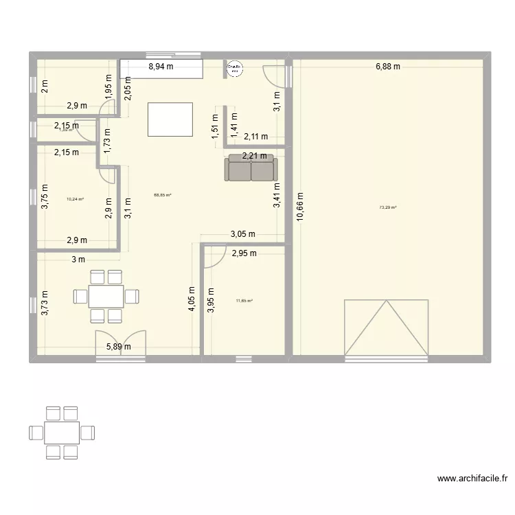 n°2. Plan de 5 et 166 m² n°2. Plan de 5 et 166 m²