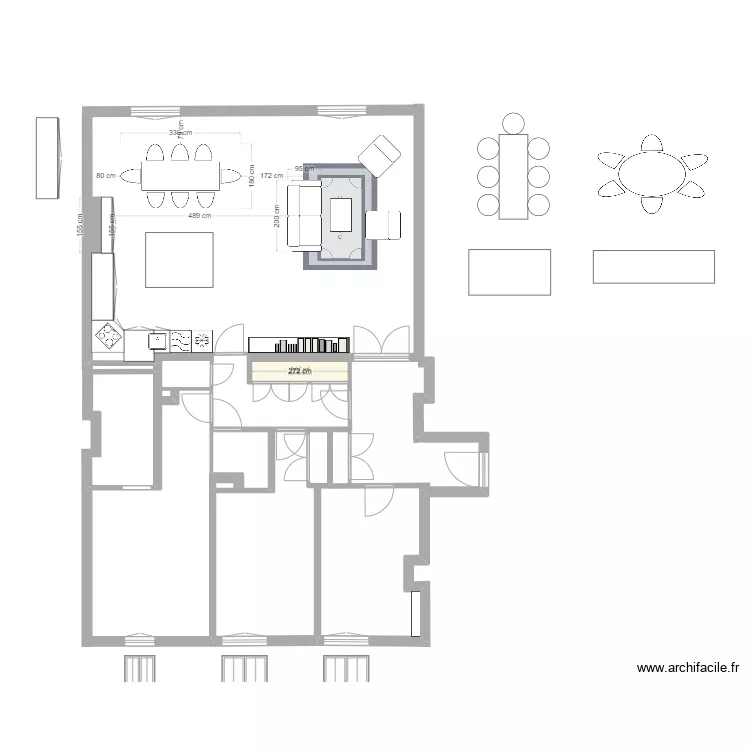 Plan initial appartement.V4 CUISINE. Plan de 
