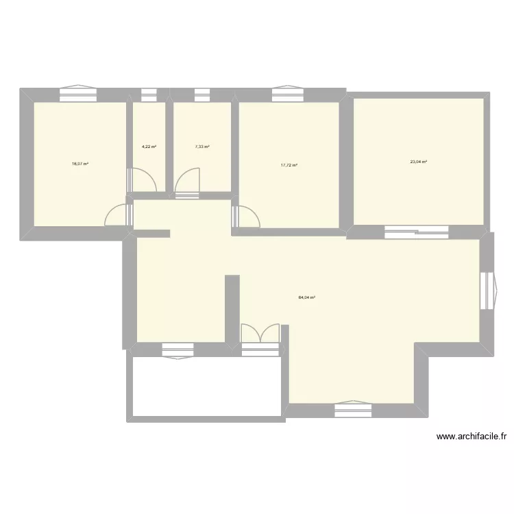 dar bled rdc v1. Plan de 6 Pièces et 132 m²