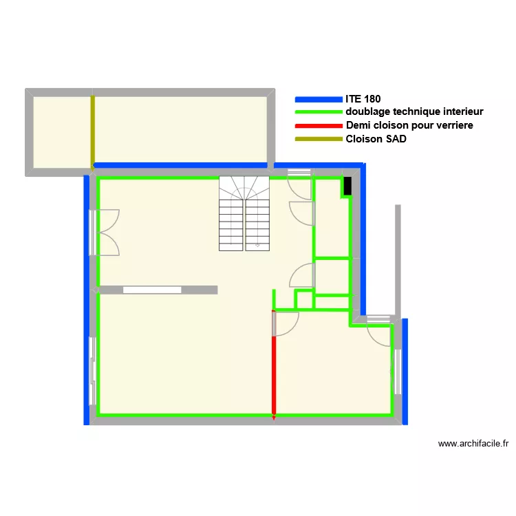 valles Platrerie. Plan de 34  et 164 m²