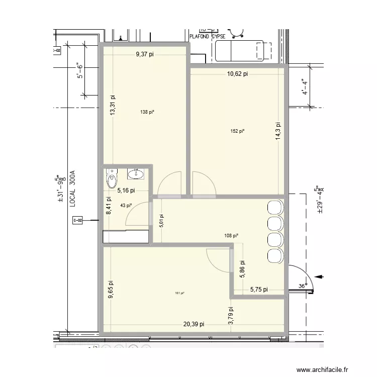 1623 route 132 - 2 Local. Plan de 