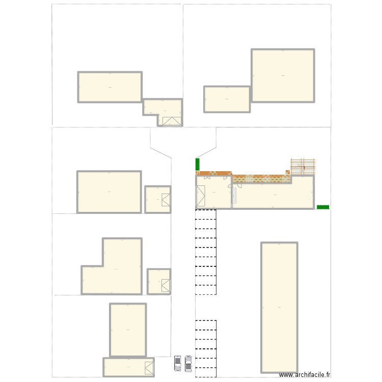 nouveau quartier. Plan de 25 pièces et 1607 m2