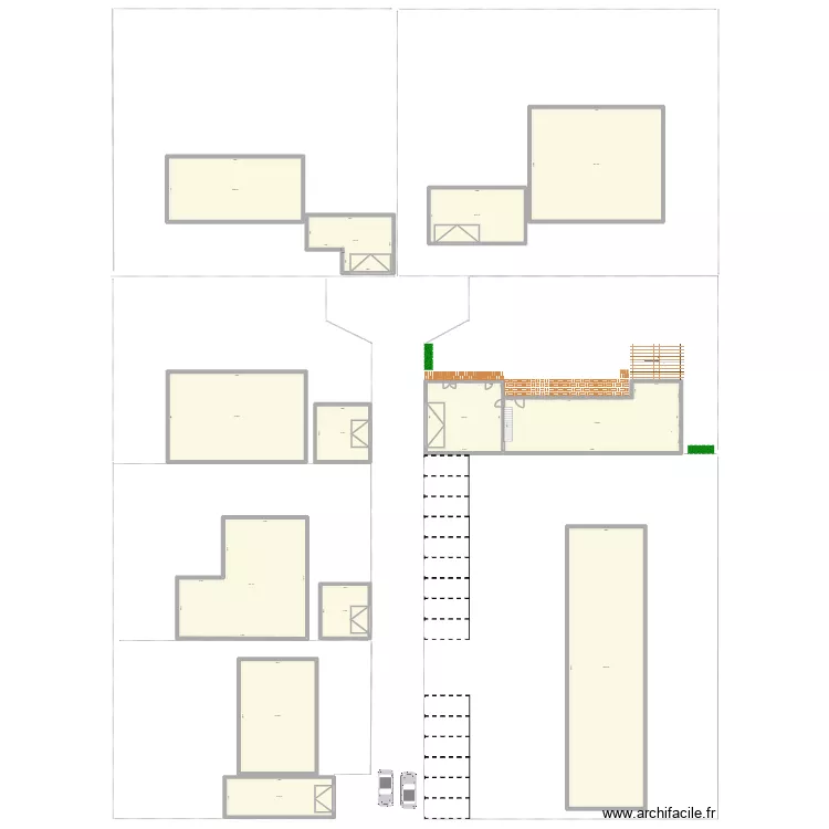 nouveau quartier. Plan de 25  et 1603 m²