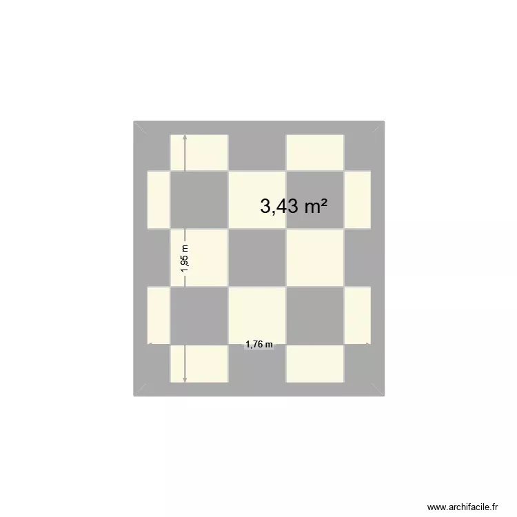 cabine calpinage. Plan de 1 Pièce et 3 m² cabine calpinage. Plan de 1 Pièce et 3 m²