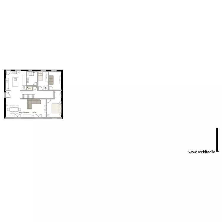 MAISON CAUFFRY RDC. Plan de 2 Pièces et 112 m² MAISON CAUFFRY RDC. Plan de 2 Pièces et 112 m²