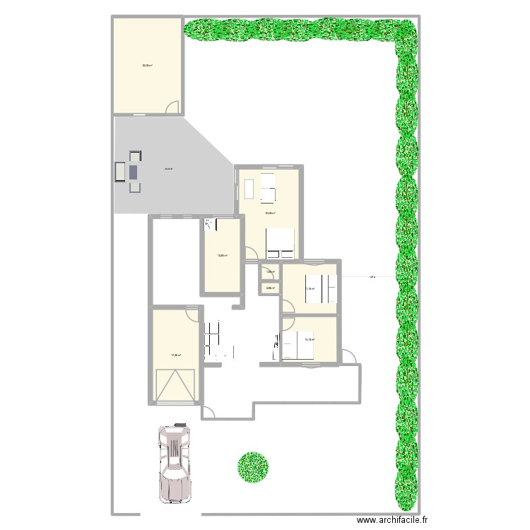 saint germain. Plan de 8 pièces et 99 m2