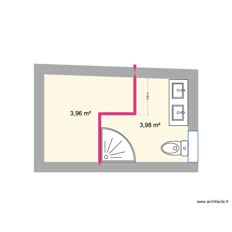 salle de bain filles. Plan de 0 pièce et 0 m2