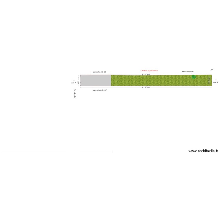 Masse existant 1. Plan de 1 pièce et 71 m2