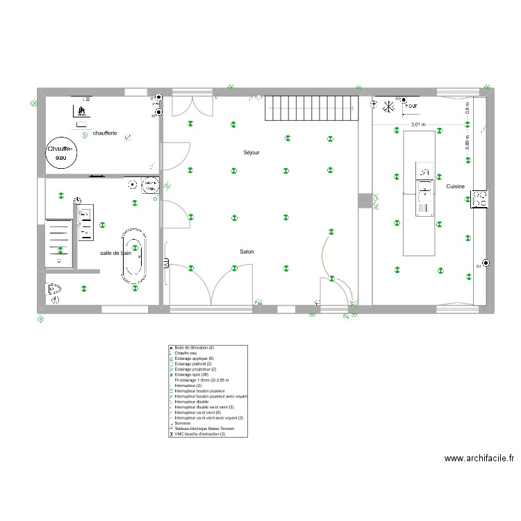 Antoine téo .Ecl2. Plan de 4 pièces et 94 m2