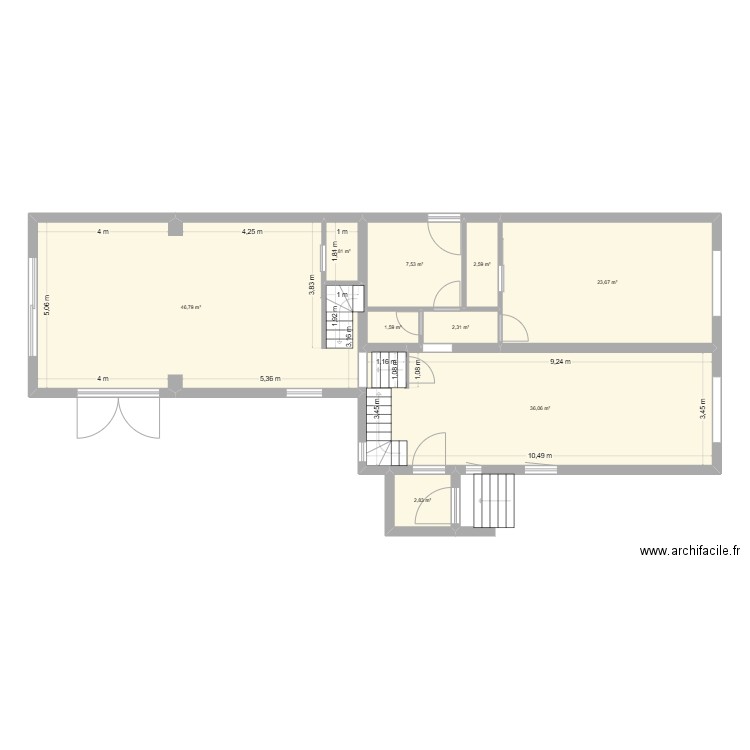 PLAN A. Plan de 9 pièces et 125 m2