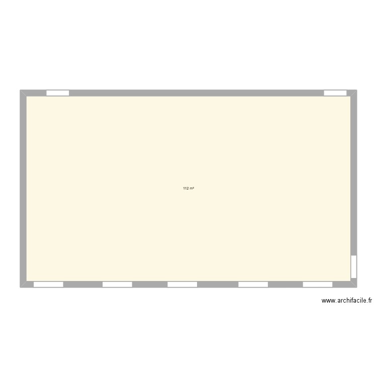 salle de classe. Plan de 1 pièce et 112 m2