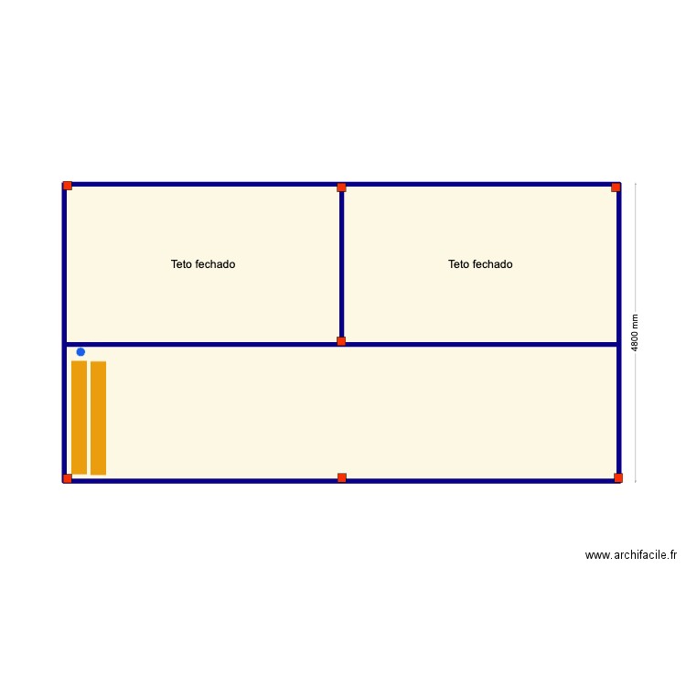 pisciarte. Plan de 3 pièces et 41 m2