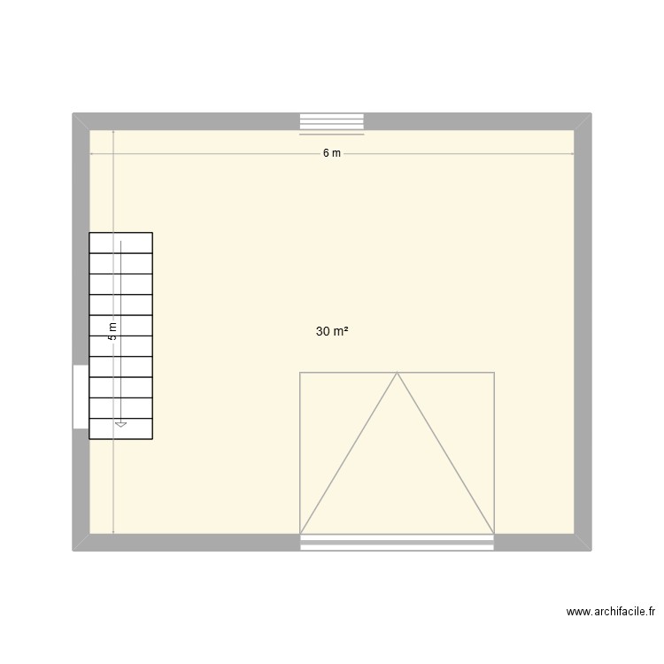 garage maison. Plan de 1 pièce et 30 m2
