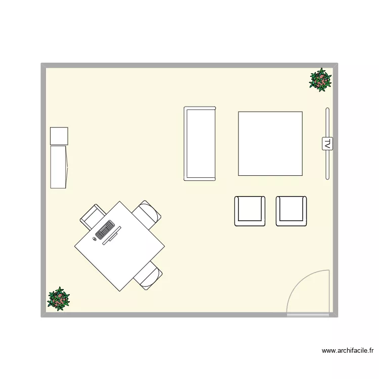 Bureau RX-v2. Plan de 1 Pièce et 37 m² Bureau RX-v2. Plan de 1 Pièce et 37 m²